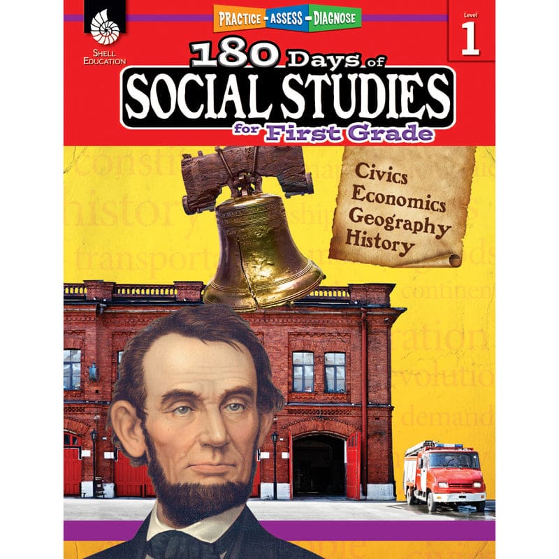 180 Days Of Social Studies For Gr 1 (Pack of 2) - Activities - Shell Education
