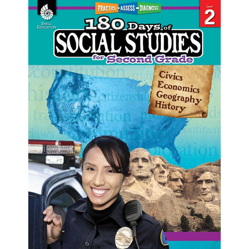 180 Days Of Social Studies For Gr 2 (Pack of 2) - Activities - Shell Education