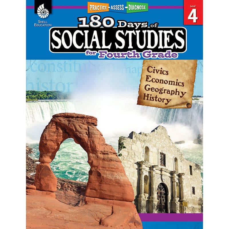 180 Days Of Social Studies Gr 4 (Pack of 2) - Activities - Shell Education