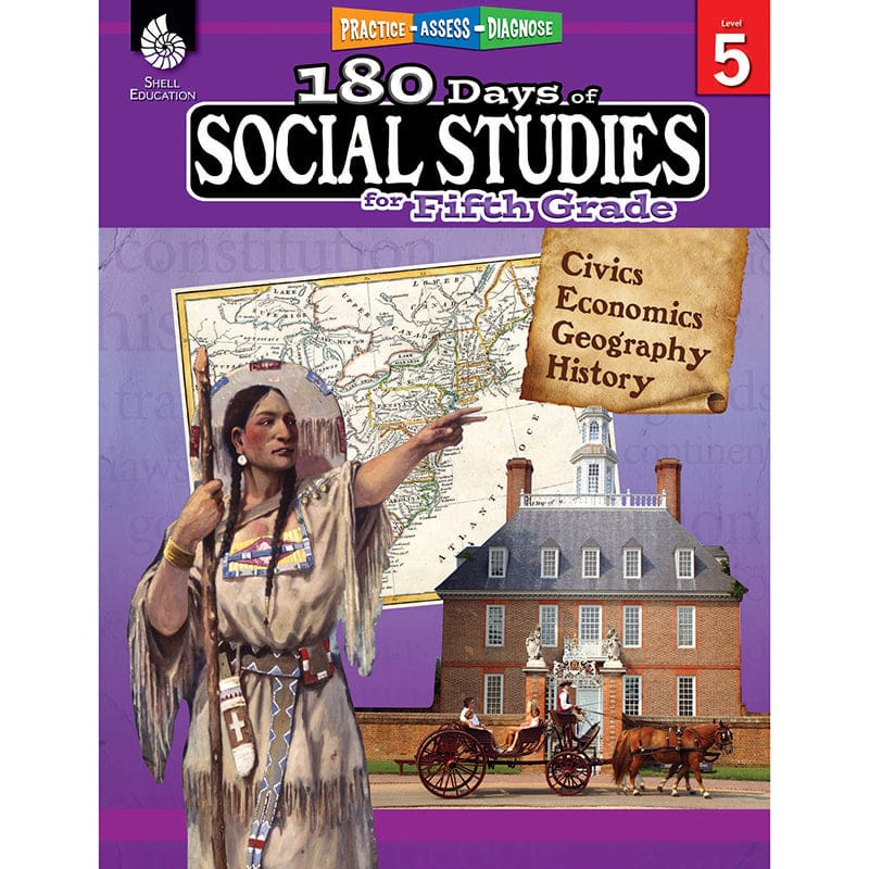 180 Days Of Social Studies Gr 5 (Pack of 2) - Activities - Shell Education