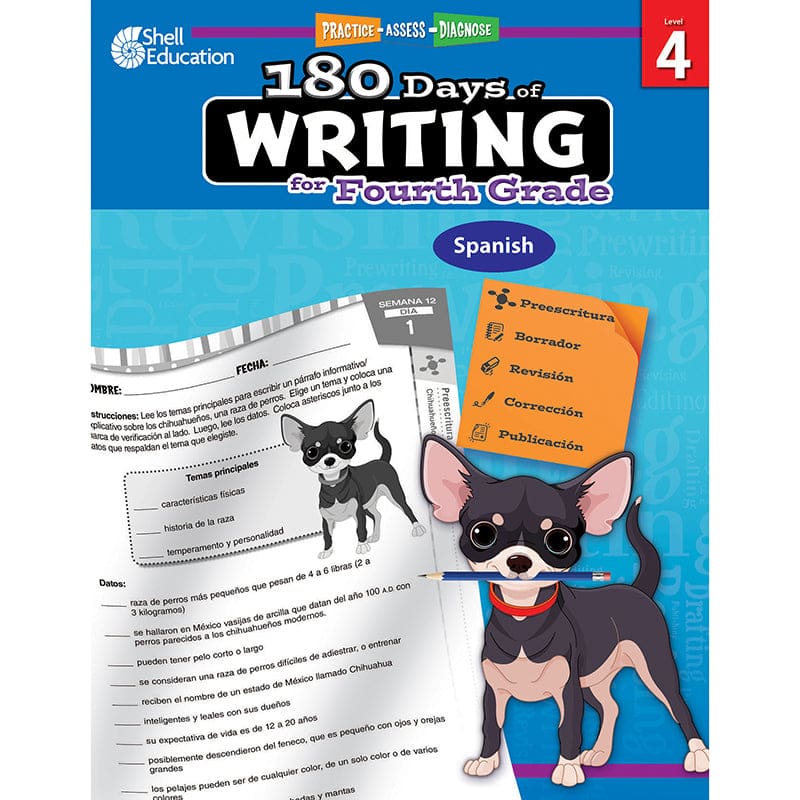 180 Days Of Writing Gr 4 Spanish (Pack of 2) - Language Arts - Shell Education