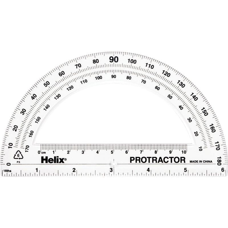 180 Degree Standard Protractor 6In (Pack of 12) - Drawing Instruments - Maped Helix Usa