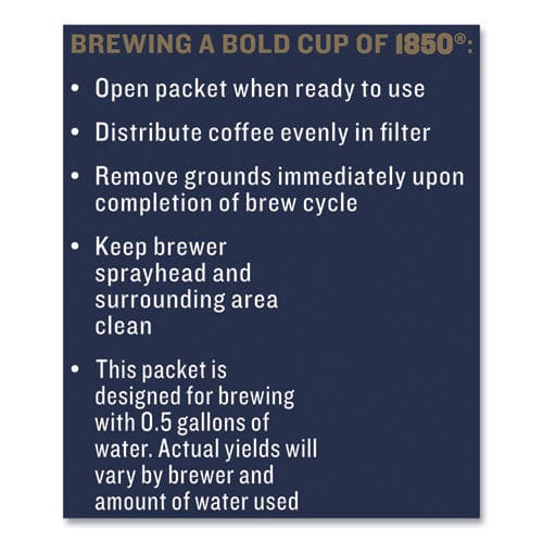 1850 Coffee Fraction Packs Lantern Glow Light Roast 2.5 Oz Pack 24 Packs/carton - Food Service - 1850