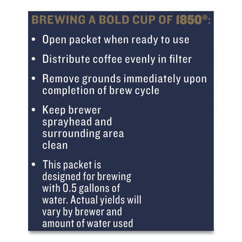 1850 Coffee Fraction Packs Pioneer Blend Decaf Medium Roast 2.5 Oz Pack 24 Packs/carton - Food Service - 1850