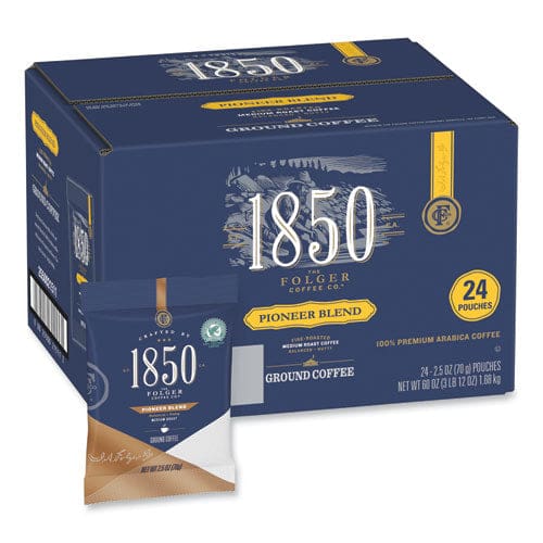 1850 Coffee Fraction Packs Pioneer Blend Medium Roast 2.5 Oz Pack 24 Packs/carton - Food Service - 1850