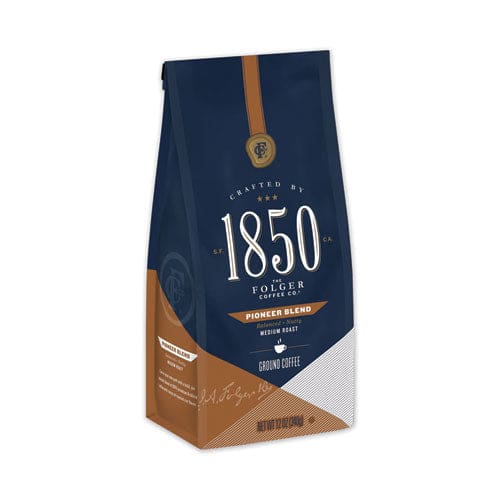1850 Coffee Pioneer Blend Medium Roast Ground 12 Oz Bag - Food Service - 1850