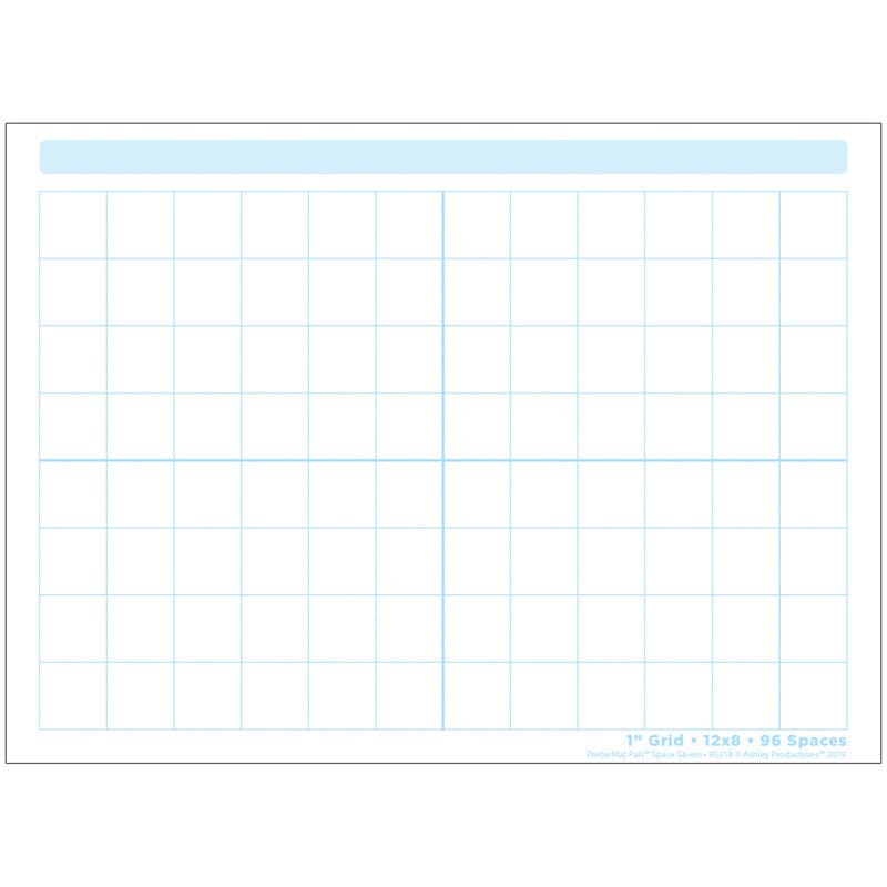 1In Grid Blocks Postermat Pals Smart Poly Single Sided (Pack of 12) - Math - Ashley Productions
