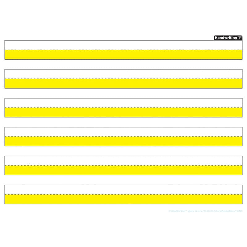 1In Handwrit Hghlghtd Ylw Postermat Pals Smart Poly Single Sided (Pack of 12) - Language Arts - Ashley Productions