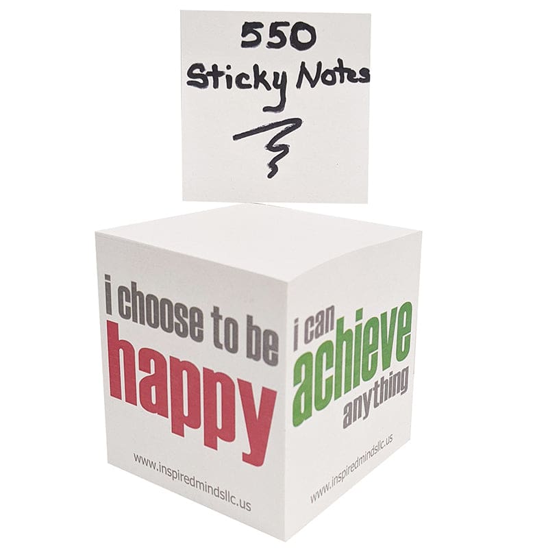 2-3/4In Sticky Memo Cube 550 Sheets (Pack of 2) - Post It & Self-Stick Notes - Inspired Minds
