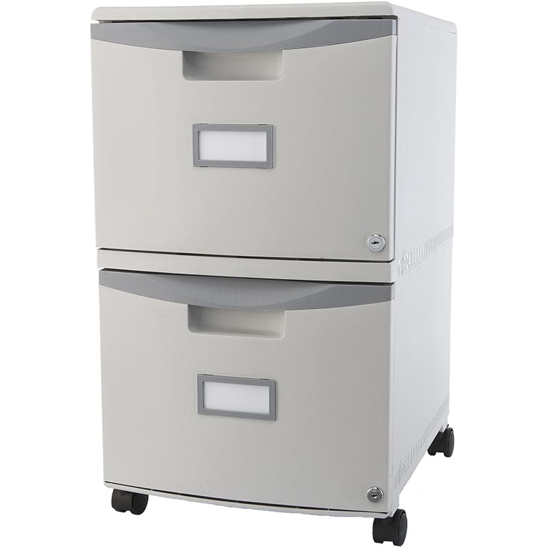 2 Drawer Putty Mobile File Cabinet With Lock - Storage - Storex Industries