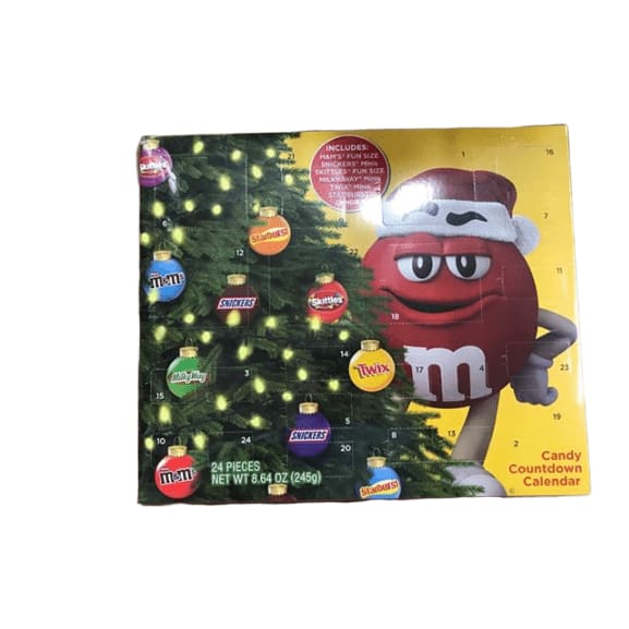 2019 Mars Christmas Advent Calendar with Assorted Candy , 8.64 oz - ShelHealth.Com