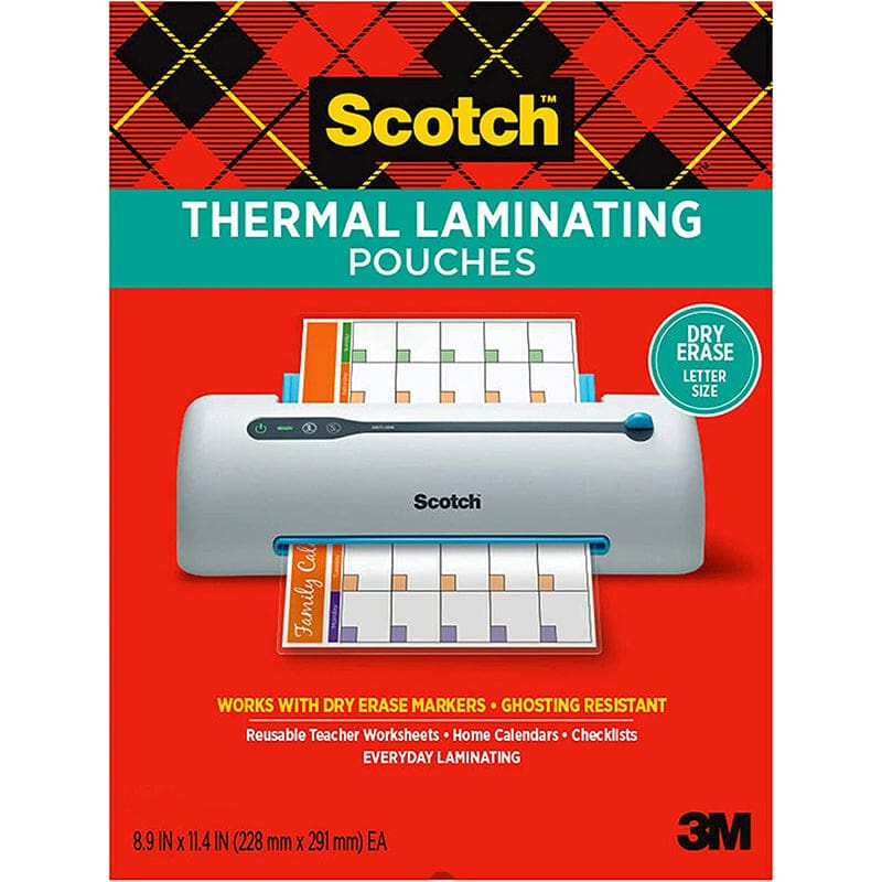 20Ct Dryerase Laminating Pouches Thermal Scotch - Laminating Film - 3M Company