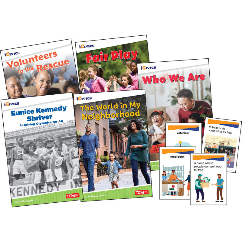Icivic Gr1 Community & Social Aware 5 Book Set & Game Cards