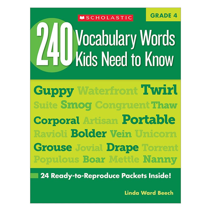 240 Vocabulary Words Kids Need To Know Gr 4 (Pack of 3) - Vocabulary Skills - Scholastic Teaching Resources