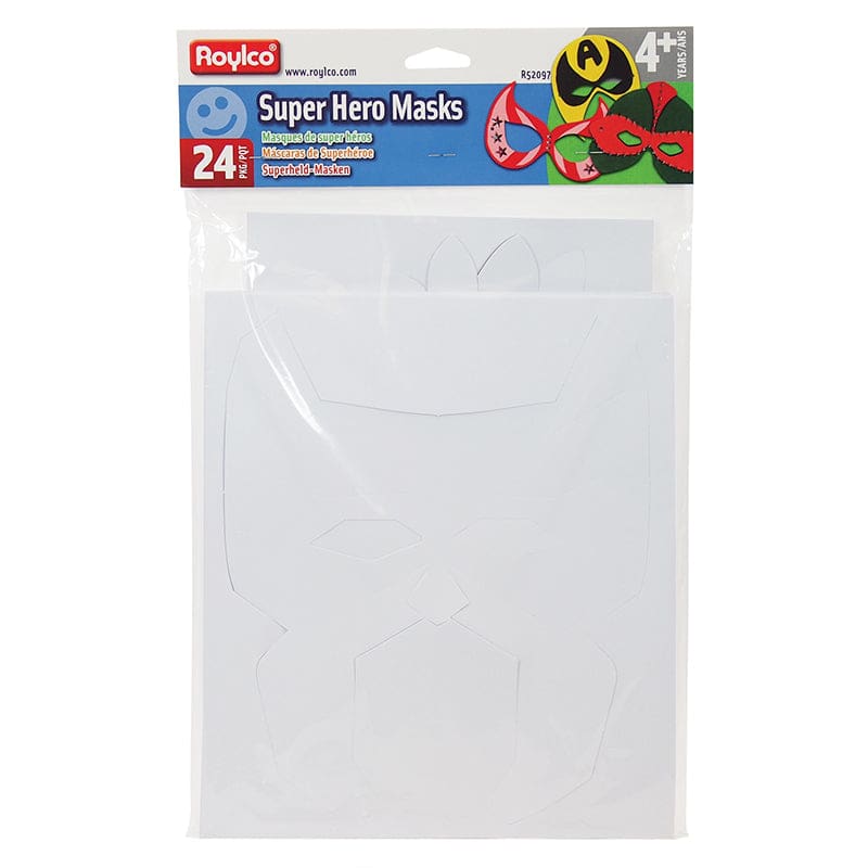 24Ct Die Cut Super Hero Masks (Pack of 3) - Art & Craft Kits - Roylco Inc.