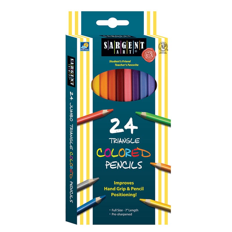 24Ct Sargent Triangular Pencil (Pack of 8) - Colored Pencils - Sargent Art Inc.