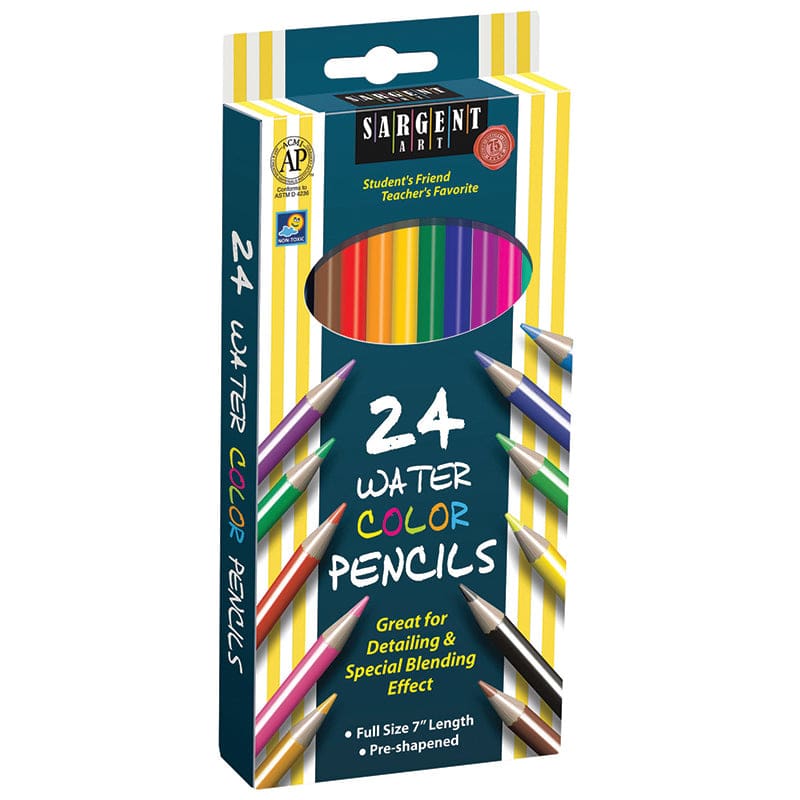 24Ct Sargent Watercolor Pencil 7 In (Pack of 6) - Colored Pencils - Sargent Art Inc.