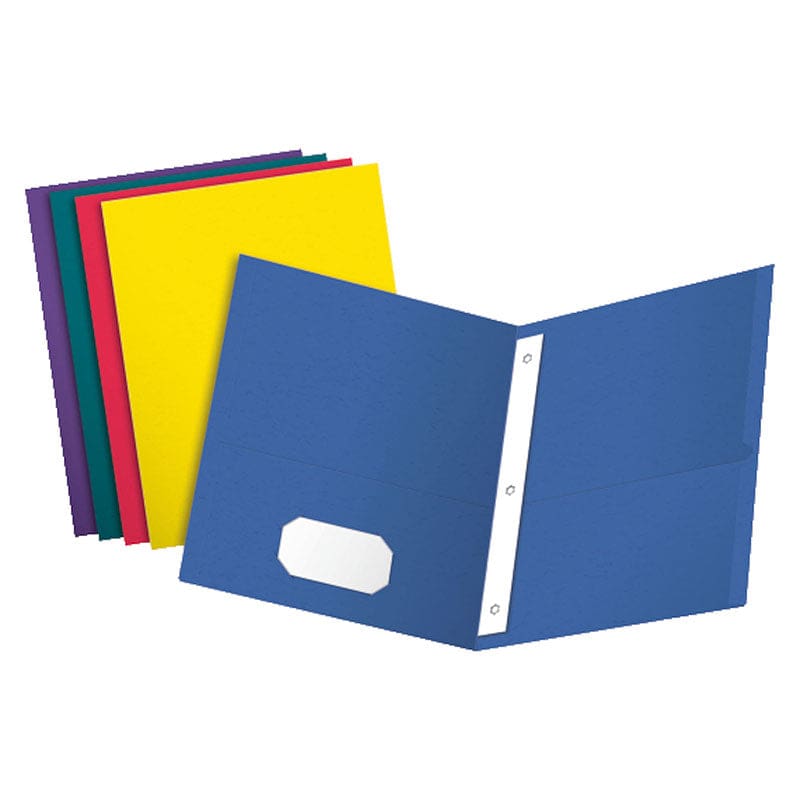 25Ct Asst 2 Pockt Portfolio with Prong - Folders - Tops Products