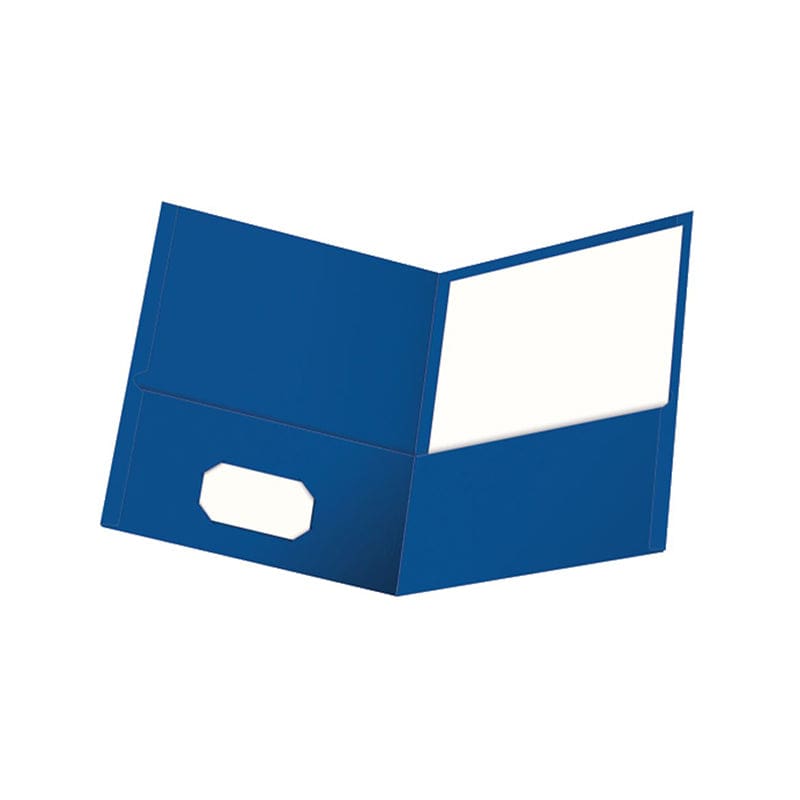 25Ct Royal Blue 2 Pocket Portfolios Oxford - Folders - Tops Products