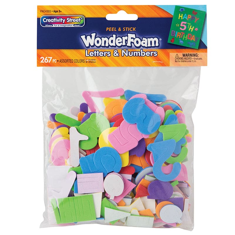 267Ct Peel & Stick Letters Numbers Wonderfoam (Pack of 10) - Foam - Dixon Ticonderoga Co - Pacon