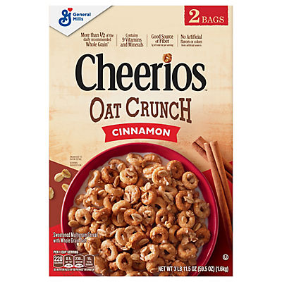 Cheerios Cinnamon Oat Crunch Cereal, 3 lbs.