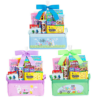 Canvas Easter Basket with Side Handles