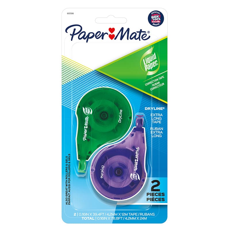 2Ct Papermate Correction Tape Dryline (Pack of 8) - Liquid Paper - Sanford L.p.