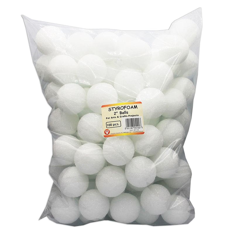 2In Styrofoam Balls 100 Pieces - Styrofoam - Hygloss Products Inc.