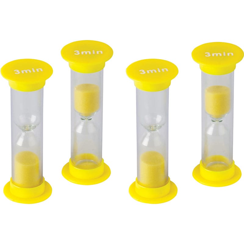 3 Minute Sand Timers Mini (Pack of 10) - Sand Timers - Teacher Created Resources