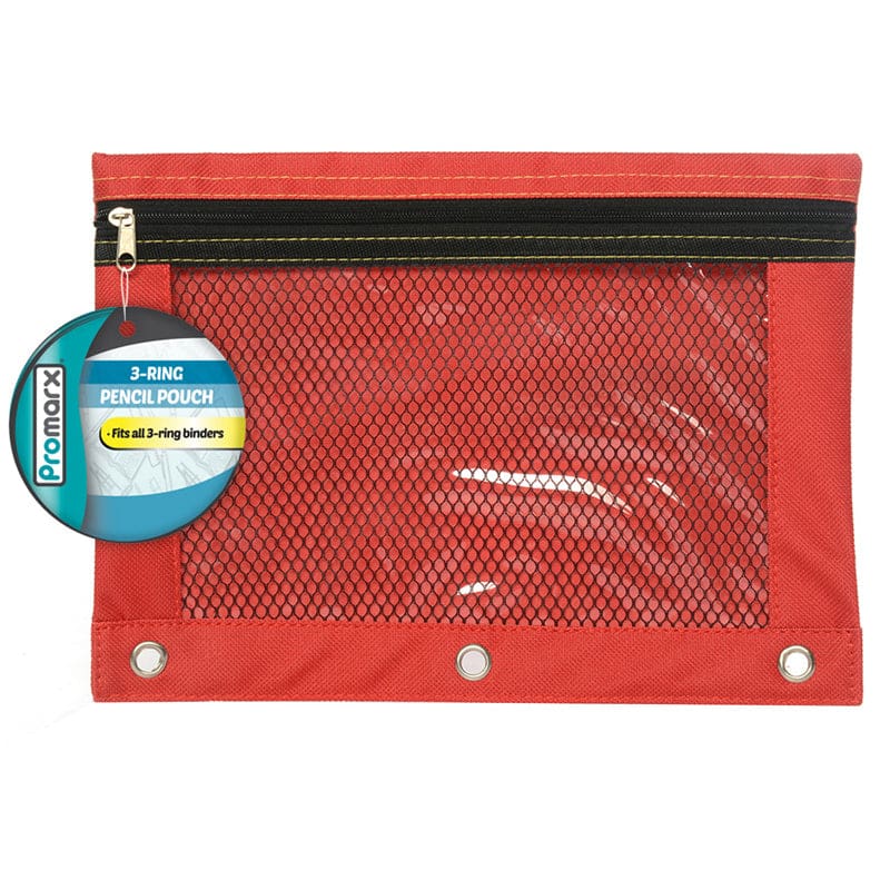 3 Ring Pencil Pouch W Mesh 10X7.5 (Pack of 12) - Pencils & Accessories - Kittrich Corporation