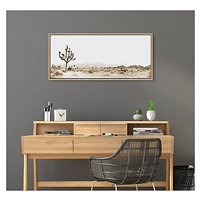 Kate and Laurel Sylvie Lone Joshua Tree Framed Canvas Wall Art by Amy Peterson Art Studio