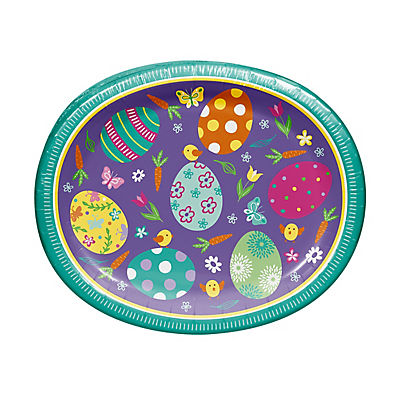Berkley Jensen Bunny Trail 10" x 12" Oval Platter, 60 ct.