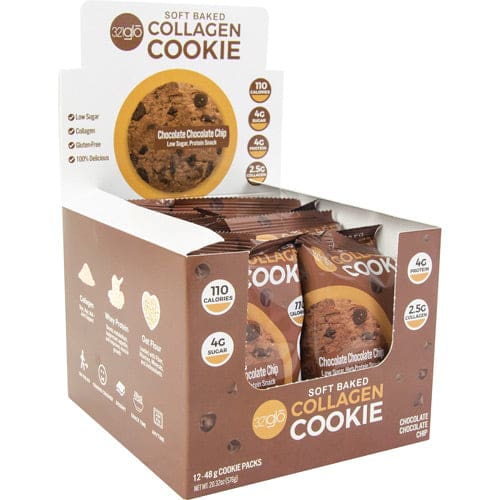 321 Glo Collagen Cookie Chocolate Chocolate Chip 12 ea - 321 Glo