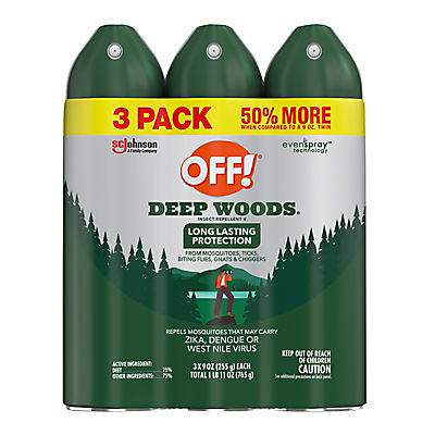 OFF Deep Woods Insect Repellent, 3 pk./9 oz.