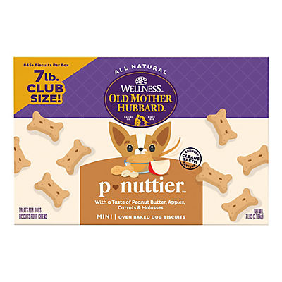 Wellness Old Mother Hubbard Classic P'Nuttier Natural Mini Oven-Baked Dog Treats, 7 lbs.