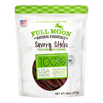 Full Moon All Natural Human Grade Dog Treats - Duck Sticks, 26 oz.