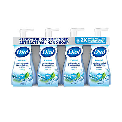 Dial Foaming Hand Wash Antibacterial & Moisturizing - Spring Water, 4 pk./7.5 oz.