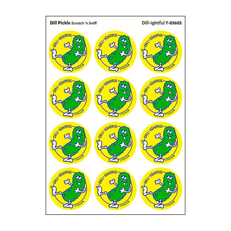 Stickers Dillightful Dill Pickle Scent (Pack of 12)