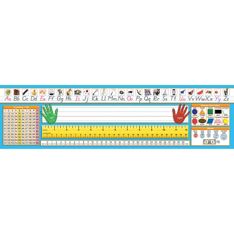 36Ct Mod Counting 1-120 Deskplates Primary Manuscript (Pack of 6) - Name Plates - North Star Teacher Resource
