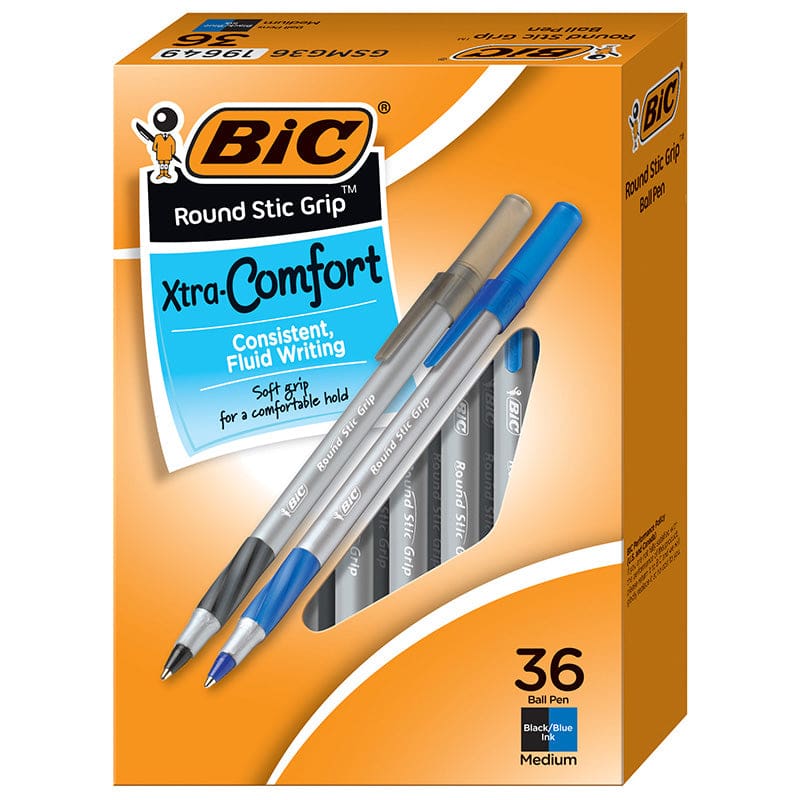 36Ct Round Stic Med Asst Ball Pens Bic (Pack of 6) - Pens - Bic Usa Inc