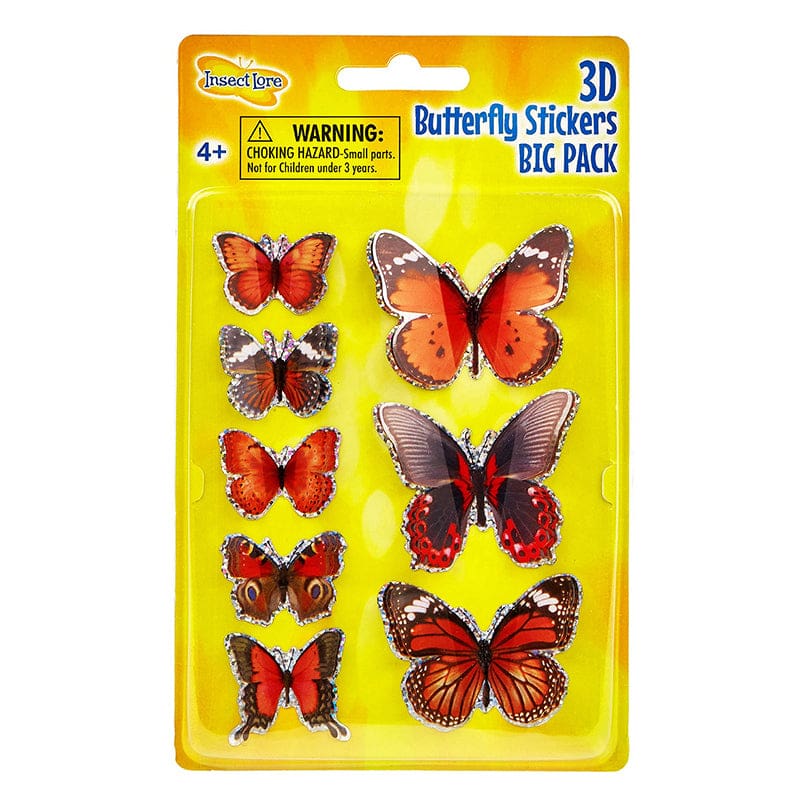 3D Butterfly Stickers Big Pack (Pack of 10) - Stickers - Insect Lore
