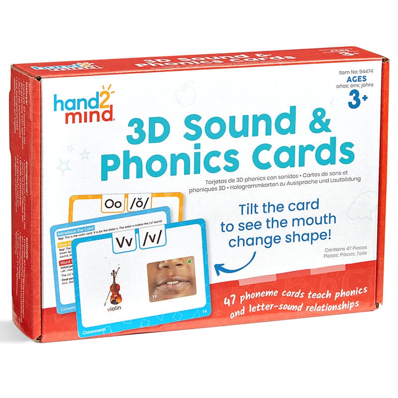 3D Sound And Phonics Cards - Phonics - Learning Resources
