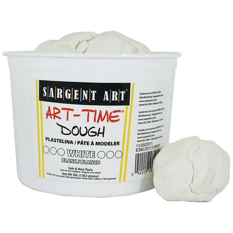 3Lb Art Time Dough - White (Pack of 2) - Dough & Dough Tools - Sargent Art Inc.