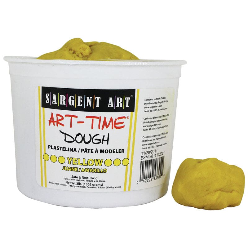 3Lb Art Time Dough - Yellow (Pack of 2) - Dough & Dough Tools - Sargent Art Inc.