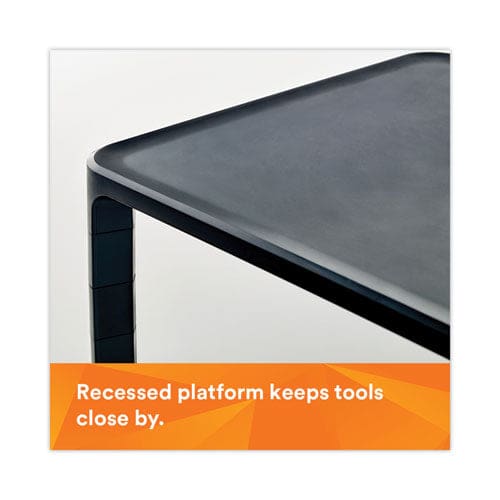3M Adjustable Monitor Stand 16 X 12 X 1.75 To 5.5 Black Supports 20 Lbs - School Supplies - 3M™