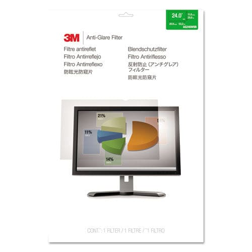 3M Antiglare Frameless Filter For 24 Widescreen Flat Panel Monitor 16:9 Aspect Ratio - Technology - 3M™
