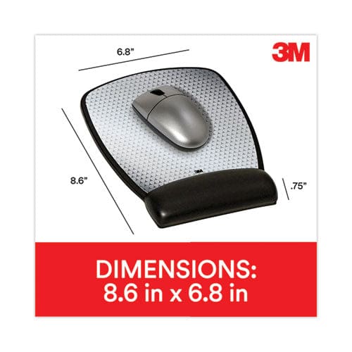 3M Antimicrobial Gel Compact Mouse Pad With Wrist Rest 8.6 X 6.75 Black - Technology - 3M™