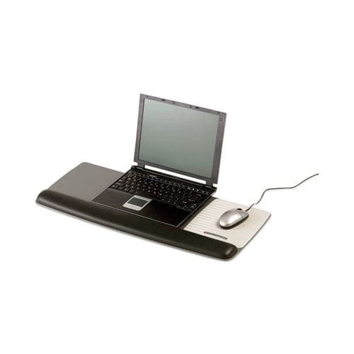 3M Antimicrobial Gel Mouse Pad/keyboard Wrist Rest Platform 25.5 X 10.6 Black/silver - Technology - 3M™