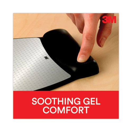 3M Antimicrobial Gel Small Mouse Pad With Wrist Rest 7 X 2.37 Black - Technology - 3M™