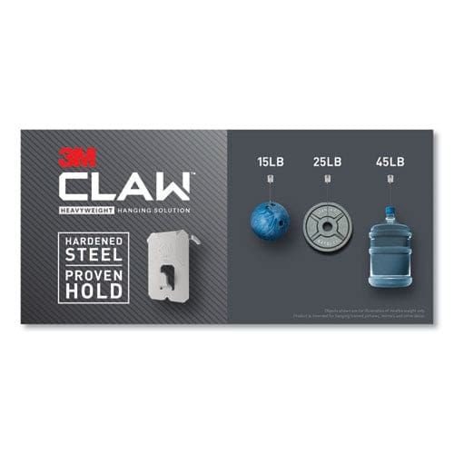 3M Claw Drywall Picture Hanger Stainless Steel 25 Lb Capacity 4 Hooks And 4 Spot Markers, - Furniture - 3M™